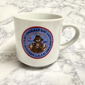BSA 1925 1985 Camp Emerald Bay Catalina Western LA Boy Scouts Vintage Coffee Mug